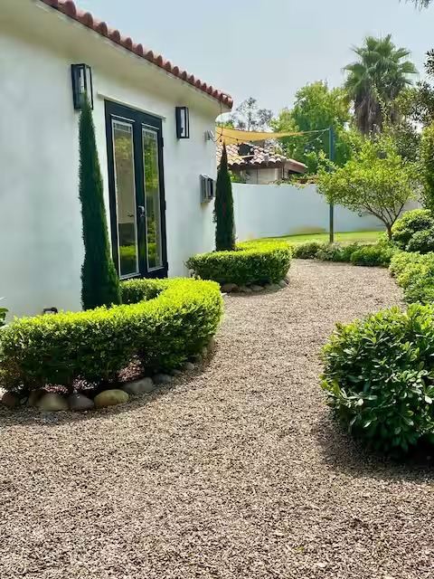 Private entrance path